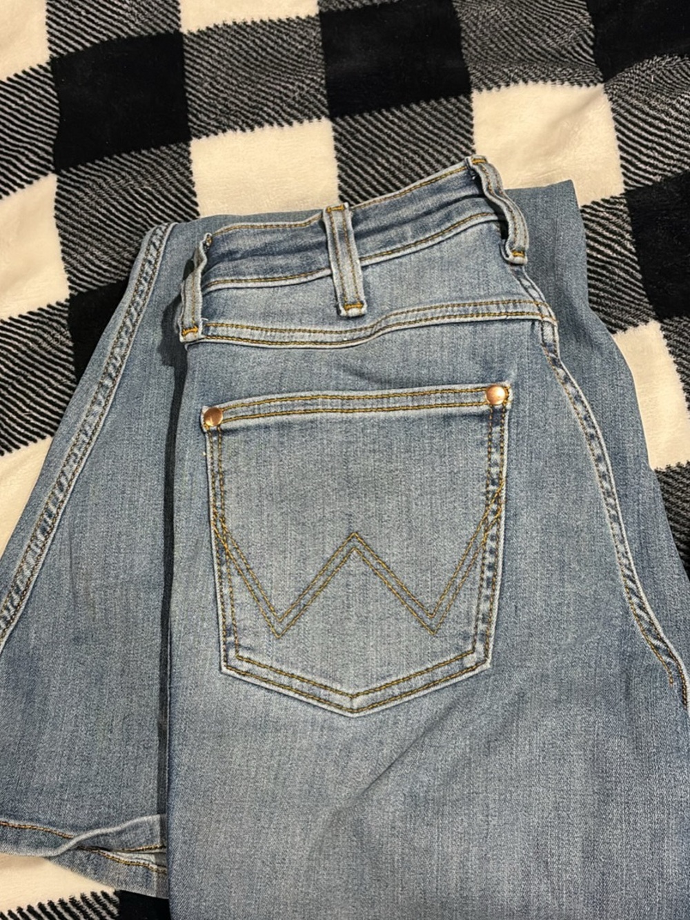 Womens Light Blue Boot Cut Jeans with Signature Back Pocket